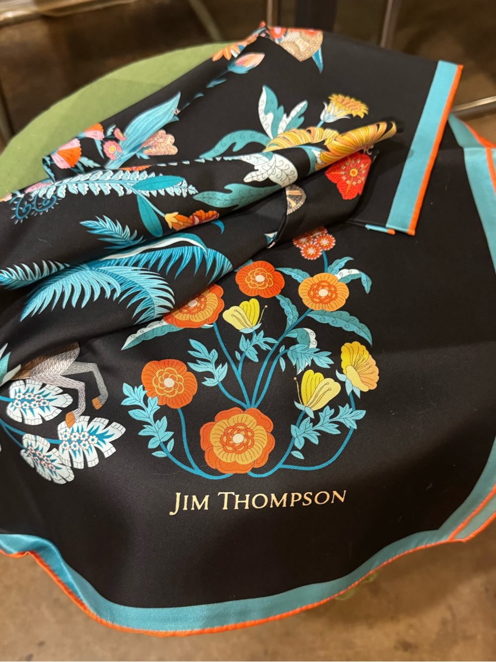 Jim Thompson ‘Horse Zodiac’ Silk Scarf - Picture 6 of 12